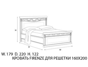 Кровать 160 деревянное изголовье