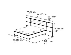 Кровать 160 MOON 2