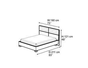 Кровать 180 MOON 2 mini