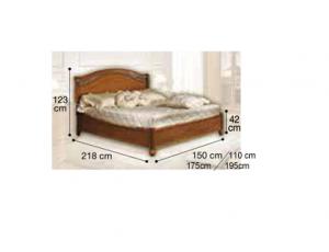 Кровать 160 массив без изножной спинкой