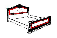 Кровать (1800*2000) изголовье в коже