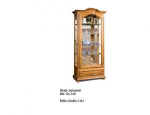 Шкаф с витриной Давиль - стекло декоративное - правая