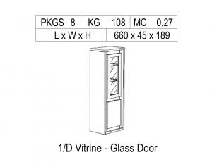 Витрина 1 дверная со стеклом