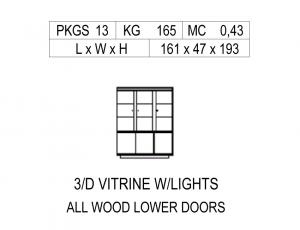 Витрина 6 дверей (3 дв стекло, 3 дв глухие)