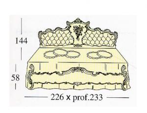 Большая двух спальная кровать King-size с  панелями capitonne