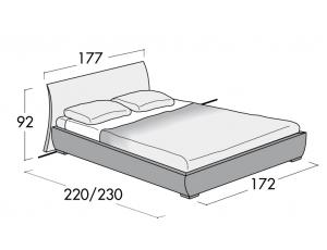 Кровать Magnus  c подъемным механизмом   maxi (cm. 230)