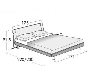 Кровать Clio maxi (cm.160х205 ) без подъемного механизма