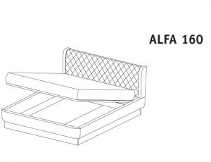 Kровать 160 Alfa c подъемным механизмом