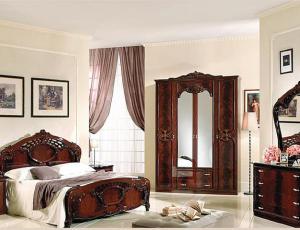 Спальня Олимпия только комплектом: кровать 160 + тумба пр.-2шт. + комод + зеркало + шкаф 6 дверей