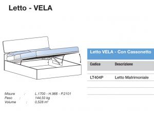 Кровать Vela 160 с подъемным механизмом, размер матраца 160х195
