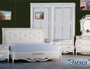Спальня Эмма Белый глянец фабрика Мебель Юга  