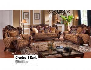 CHARLES-1 DARK D5799A комплект: (диван 3х местный + кресло - 2шт.)
