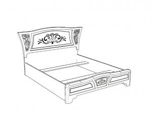 Кровать декоративная спинки массив, без решетки для матраца
