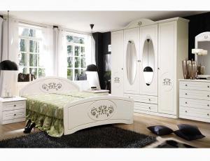 Набор мебели для спальни "Арина" (Шкаф+Кровать160+Комод+Тумба прикроватная-2шт.+Зеркало)