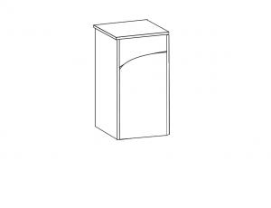 Шкаф 30 навесной с одним фигурным фасадом арка (необходимо указать левый или правый)