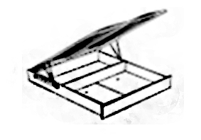 Ящик для белья с подъемным механизмом  1,8 цвет черный