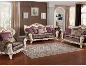Набор мягкой мебели CHARLES-3 ROSY D5799C-2D (диван 3-м + 2 кресла)