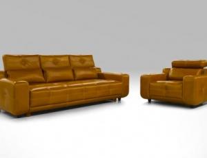 Набор мебели Elvis комплектом: диван  3р + кресло в коже Стандарт