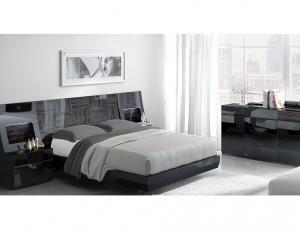 Комплект для спальни 12В FS (Кровать 140+рама для кровати+ тумбочка изогнутая 60 с 2 ящ. +комод изогнутый с подсветкой)