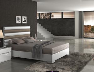 Комплект для спальни 24 FS (Кровать 140+рама с опорой для кровати+ тумбочка изогнутый фасад с 2 ящ.)