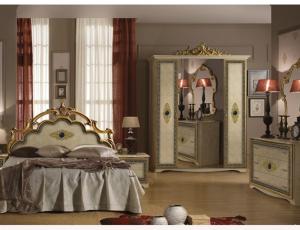Спальня Сицилия комплект (Шкаф 6-дв.+Кровать 1,6 м (без решетки) +Комод+Зеркало+Тумба)