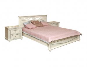 Кровать 160 Валенсия-2М низкое изножье, цвет античная темпера