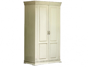 Шкаф для одежды Верди Люкс 2-х дверный, цвет слоновая кость