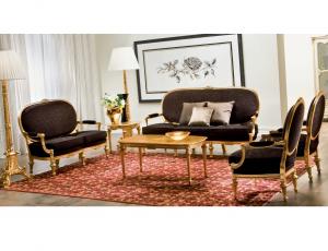 Гостиная Edoras комплектом на фото: диван 3 + диван 2 + кресло + столик журнальный