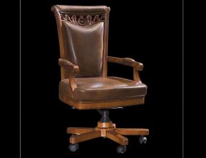 Кресло кабинетное (Орех, кожа TP-3)