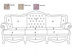 Эскиз дивана Инна, 3-х местный без механизма в размерах дивана 3-х местного с механизмом