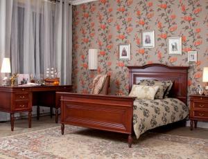 Кровать 90 без матраса и решетки, коллекция Signoria цвет Черешня