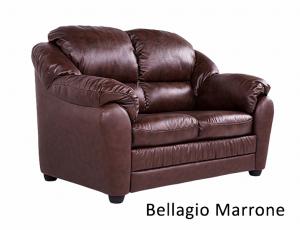 Диван Берг 2-местный КОЖА+ ЭКО/КОЖА цвет:Bellagio Marrone с механизмом трансформации Миксотойл