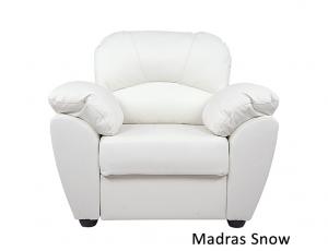 КОЖА + ЭКО/КОЖА: Кресло Эвита, кожа + эко/кожа Madas Snow