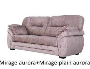 В ТКАНИ: Диван Бруклин 3-местный, ткань Mirage Aurora+Mirage plain Aurora, с высоковыкатным механизмом трансформации