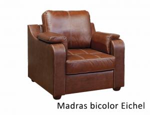 КОЖА + ЭКО/КОЖА: Кресло  Берета, кожа + эко/кожа Madras bicolor Eichel