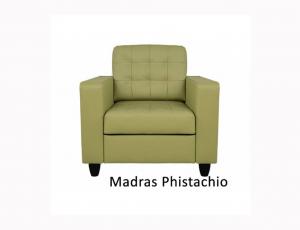 КОЖА 100%:Кресло Камелот, кожа Madras Phistachio