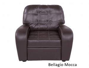 КОЖА + ЭКО/КОЖА: Кресло Сидней, кожа + эко/кожа Bellagio Mocca