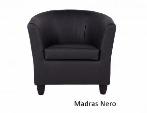 КОЖА + ЭКО/КОЖА: Кресло Сити, кожа+ эко/кожа Madras Nero