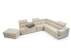 Угловой диван  Belluno со спальным местом и местом для хранения, угловой элемент с регулируемыми подголовниками, правый, в коже MADRAS