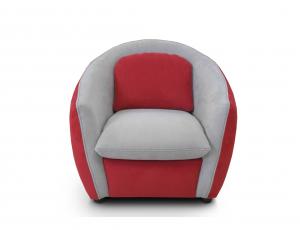 Кресло Chanel комбинированное ткань Diva 258+кожа NOVABUK 5