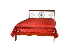 Кровать АТ-9077 L (160*200) с НИЗКИМ ИЗНОЖЬЕМ  (цвет: Rose Oak)