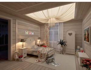 Спальня детская Adelina розовая фабрика Этажерка 