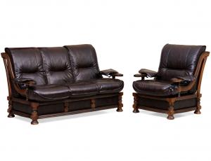 Набор мягкой мебели Президент комплектом: Диван 3местный  + кресло 2шт. в эко/коже