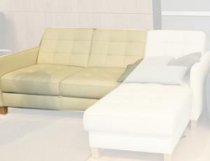2,5-местный диван со спальной функцией и один подлокотник, универсальный элемент -  левый