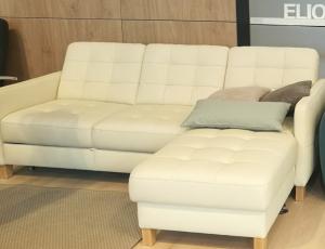 Угловой диван со спальной функцией и с ящиком для хранения в удлиненном элементе, правый, спальная поверхность 194х121