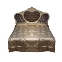 Кровать (180х200) "Милано", низкое изножье, изголовье - ткань (MT8832) BED with low footboard, цвет: Слоновая кость