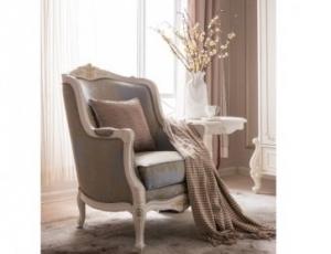 Кресло мягкое "Shantal", обивка - ткань (75x89x105,5 см) цвет: Белый с золотом