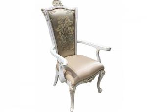 Кресло "Maris", обивка - ткань бежевая с золотом (63x48x113 см), ARMСHAIR, цвет: Белёный дуб
