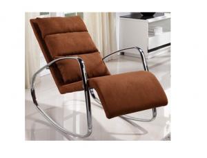 Кресло-качалка MK-5509-BR Цвет: Brown - обитая тканью, 125*62*80, 1 шт/1 кор