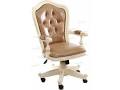 MK-CHO02. Smaller Alvaro office chair Кресло офисное (мас. кр. д., кожа БЕЖЕВАЯ)(слон.кость)